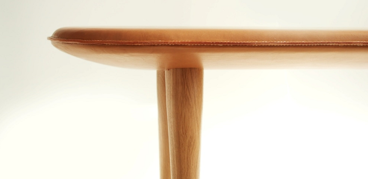 Hand-stitched bench from the Commons collection by Bill Amberg